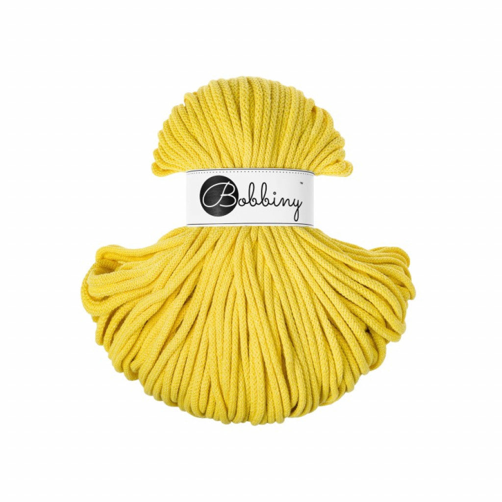 Bobbiny Braided Cord 5mm 100m - Canary Yellow