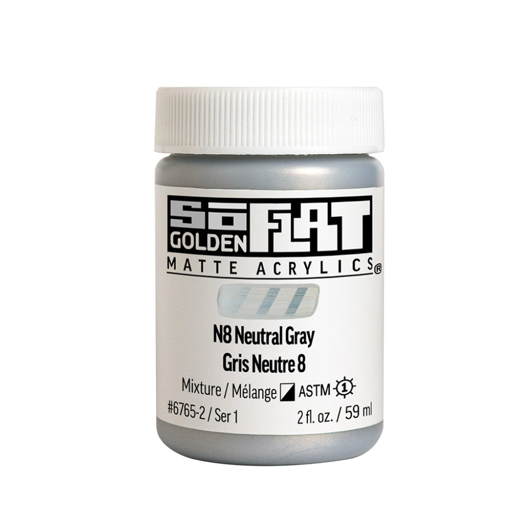 Golden SoFlat Acrylics 59ml - N8 Neutral Gray