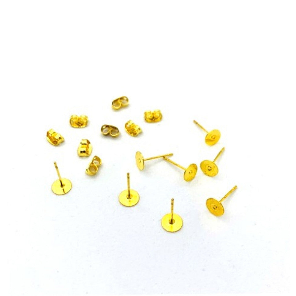 Ørestikk - 6mm 4 par - Gullfarget
