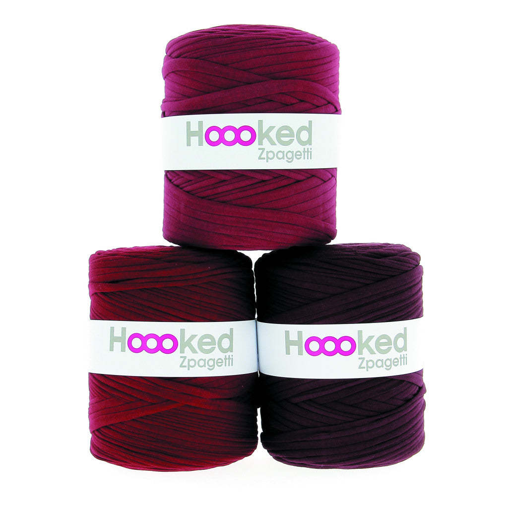 Hoooked Zpagetti, 700g - Burgundy Passion Shades