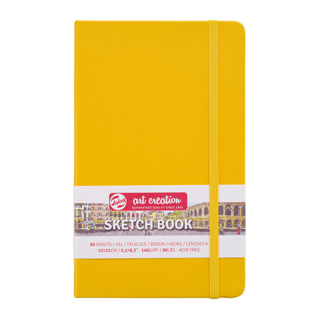 Art Creation Skissebok m/strikk 140g 13x21cm - Gul