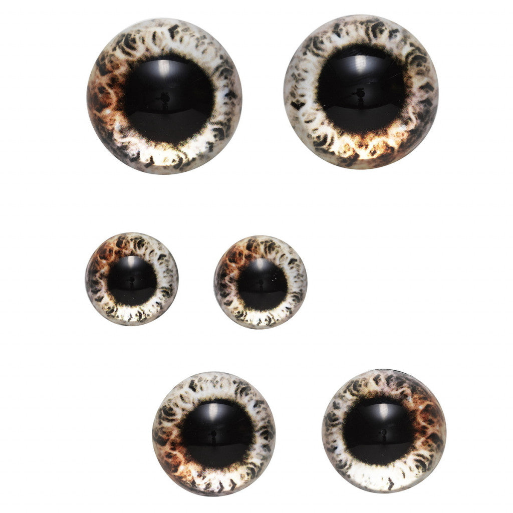 Øyne Av Glass 6stk - Brun