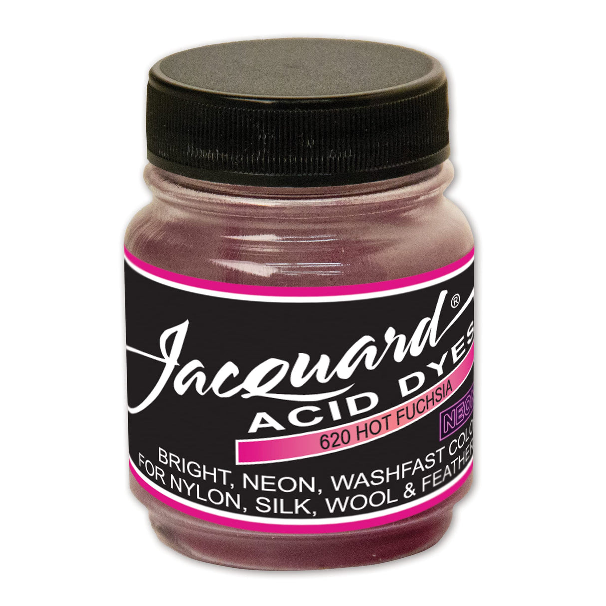 Jacquard Acid Dyes (Syrefarger), 14g - Hot Fuchsia (NEON)