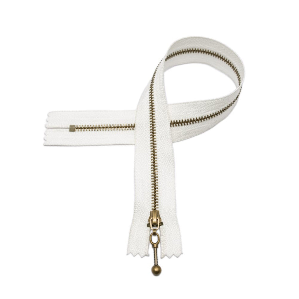 Glidelås 25cm 5mm Krem 5092