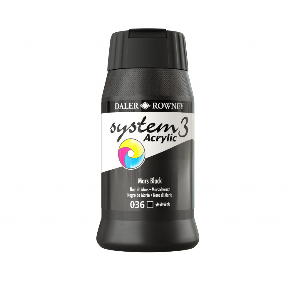 Daler Rowney - System3 500ml - 036 Mars Black