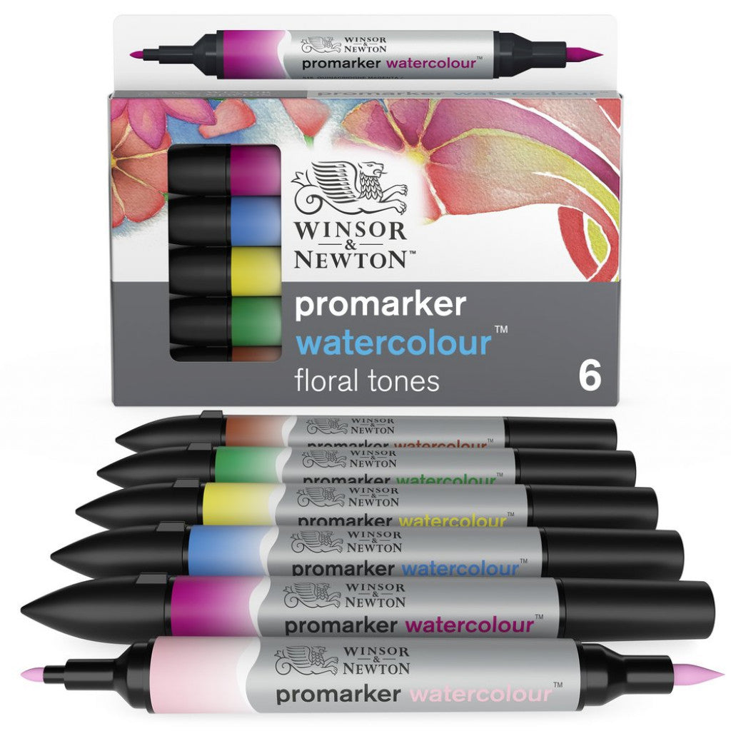 W&N Promarker Watercolour-sett - Floral, 6stk