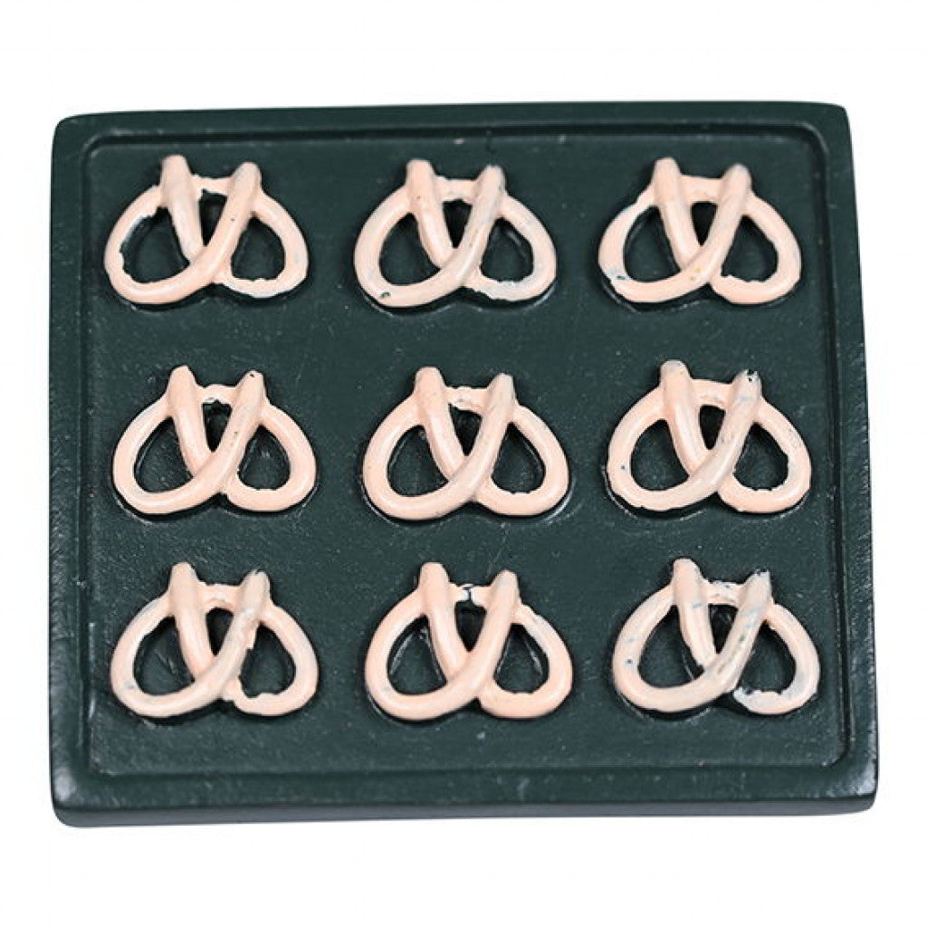 Miniatyr 5,5cm, Poly - Julekringle på Bakebrett