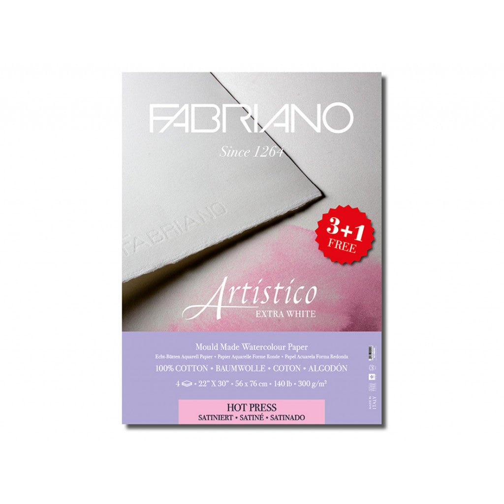 Fabriano Artistico Extra White 4ark - 300g HP - 56x76cm