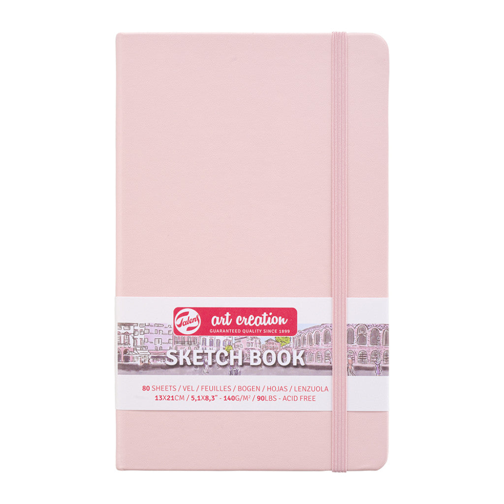 Art Creation Skissebok m/strikk 140g 13x21cm - Rosa