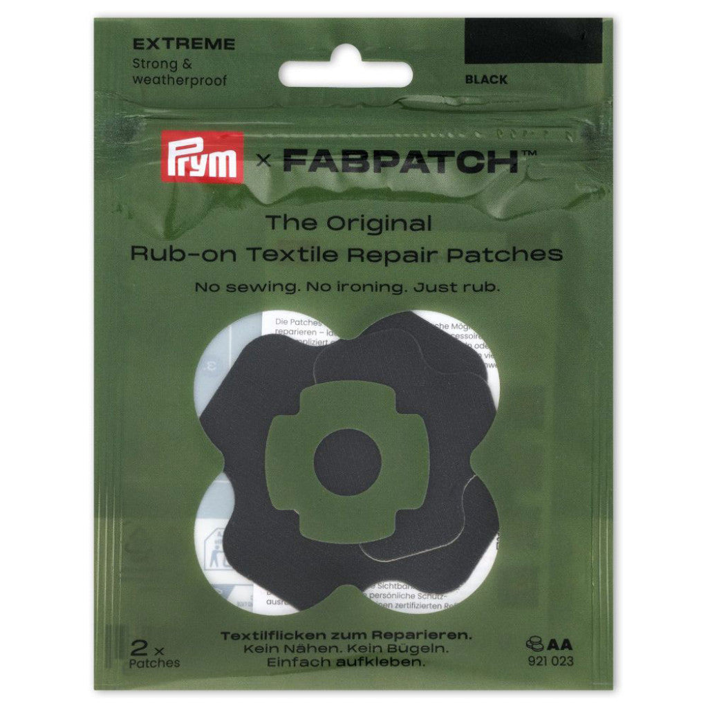 Prym x FabPatch Reparasjonslapp EXTREME - Sort - 2stk