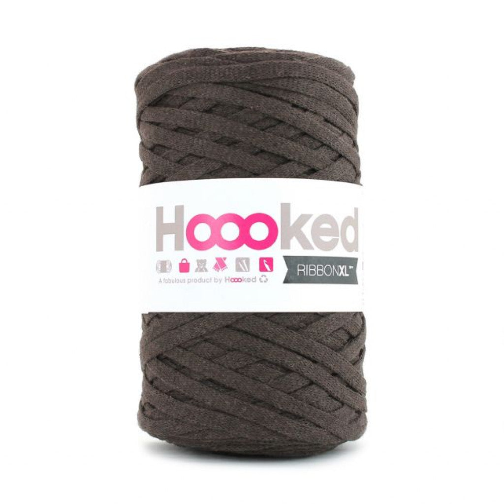 Hoooked Ribbon Xl Garn - Tabacco Brown 250g