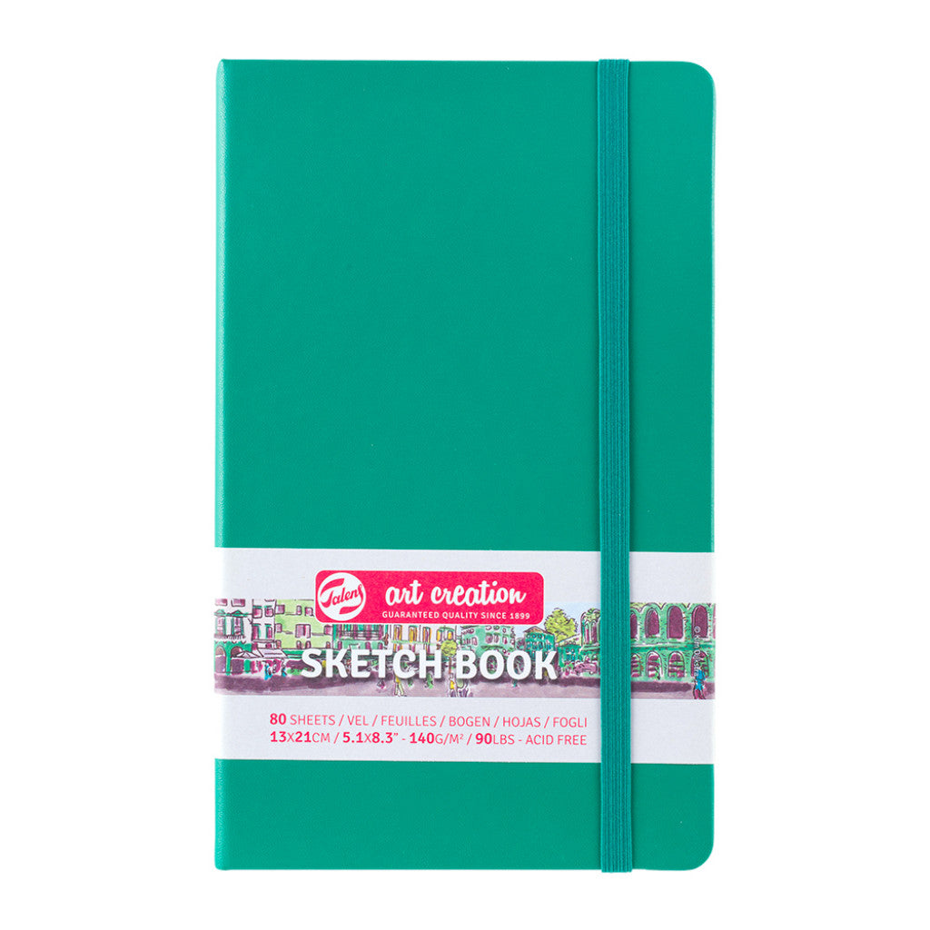 Art Creation Skissebok m/strikk 140g 13x21cm - Forest Green