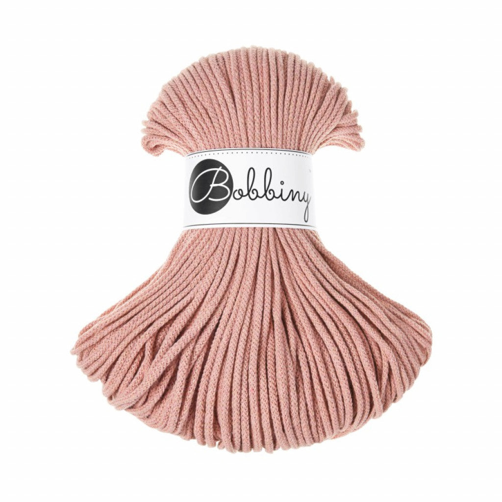 Bobbiny Braided Cord 3mm 100m - Blush