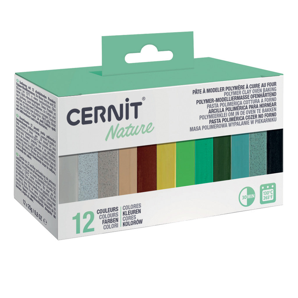 Cernit Polymerleire - Sett med 12x25g - Nature