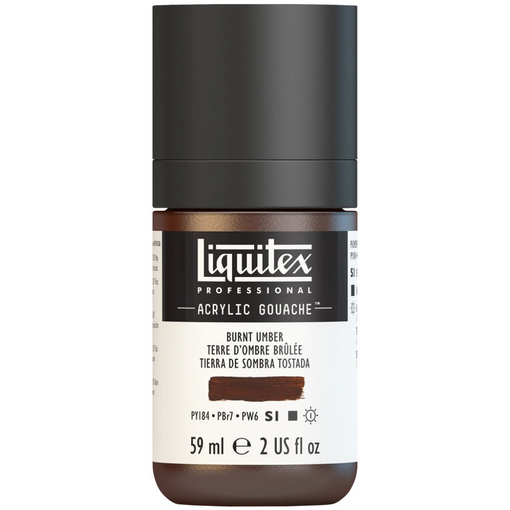 Liquitex Acrylic Gouache (matt) 59ml - 128 Burnt Umber  S1