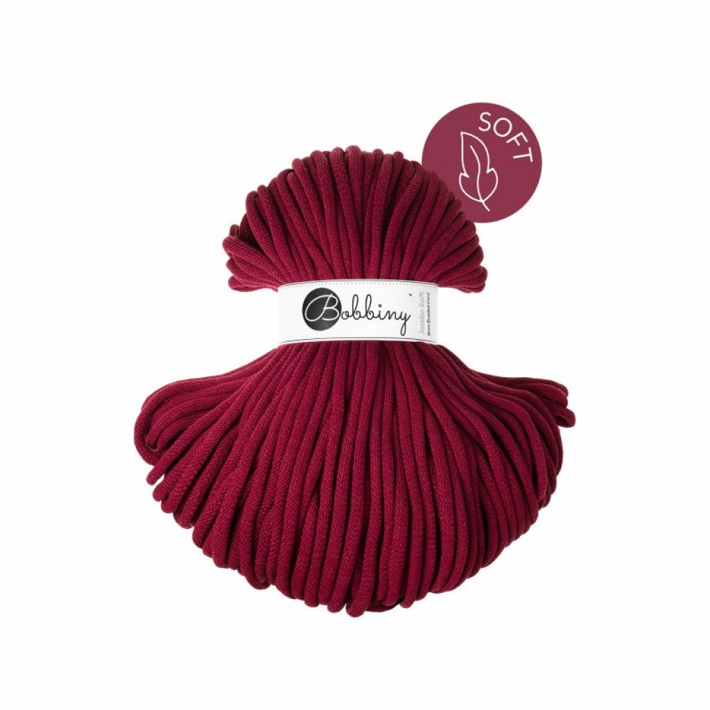 Bobbiny Jumbo Soft 8mm 100m - Wine Red