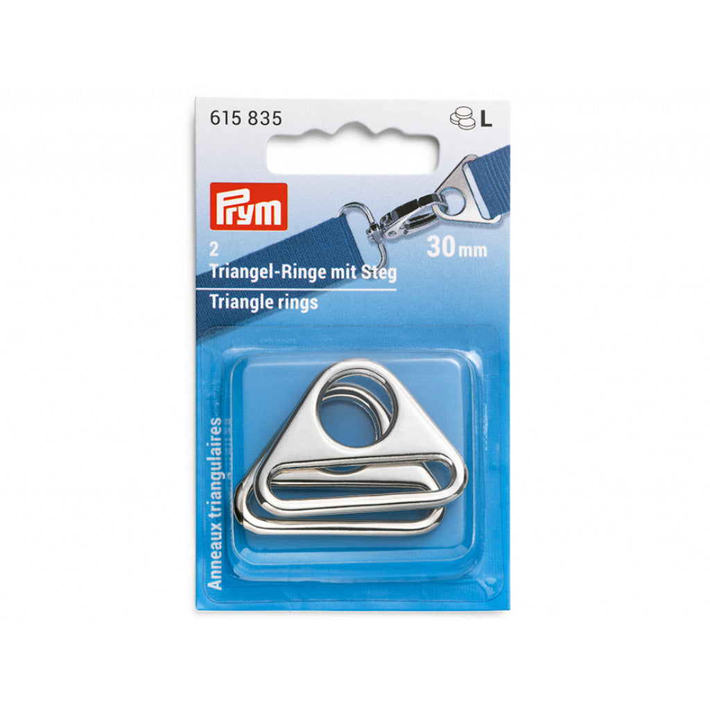 Prym Triangel ring 2stk 30mm - Sølvfarget
