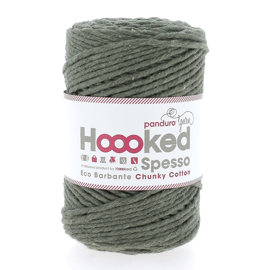 Hoooked Chunky Cotton Garn, 500g - Mørkegrønn
