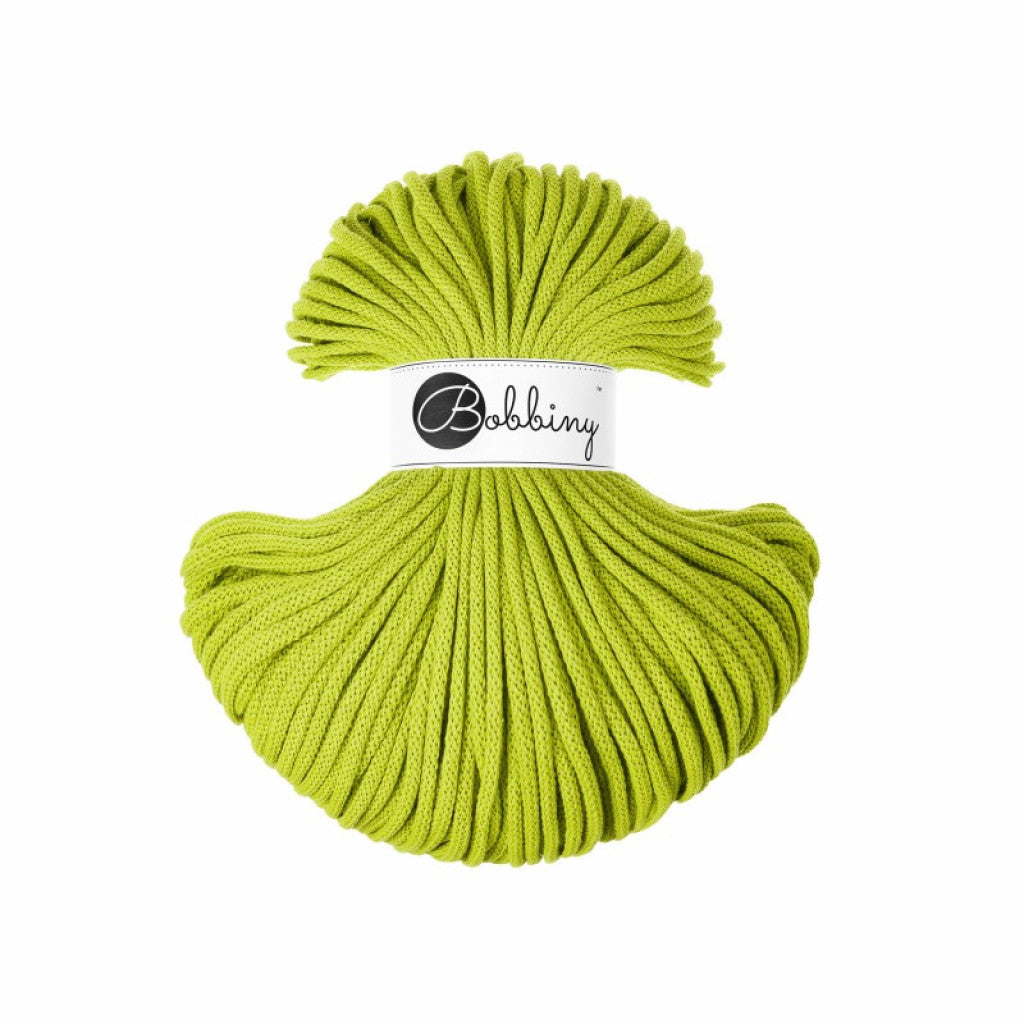 Bobbiny Braided Cord 5mm 100m - Dopamine Lime