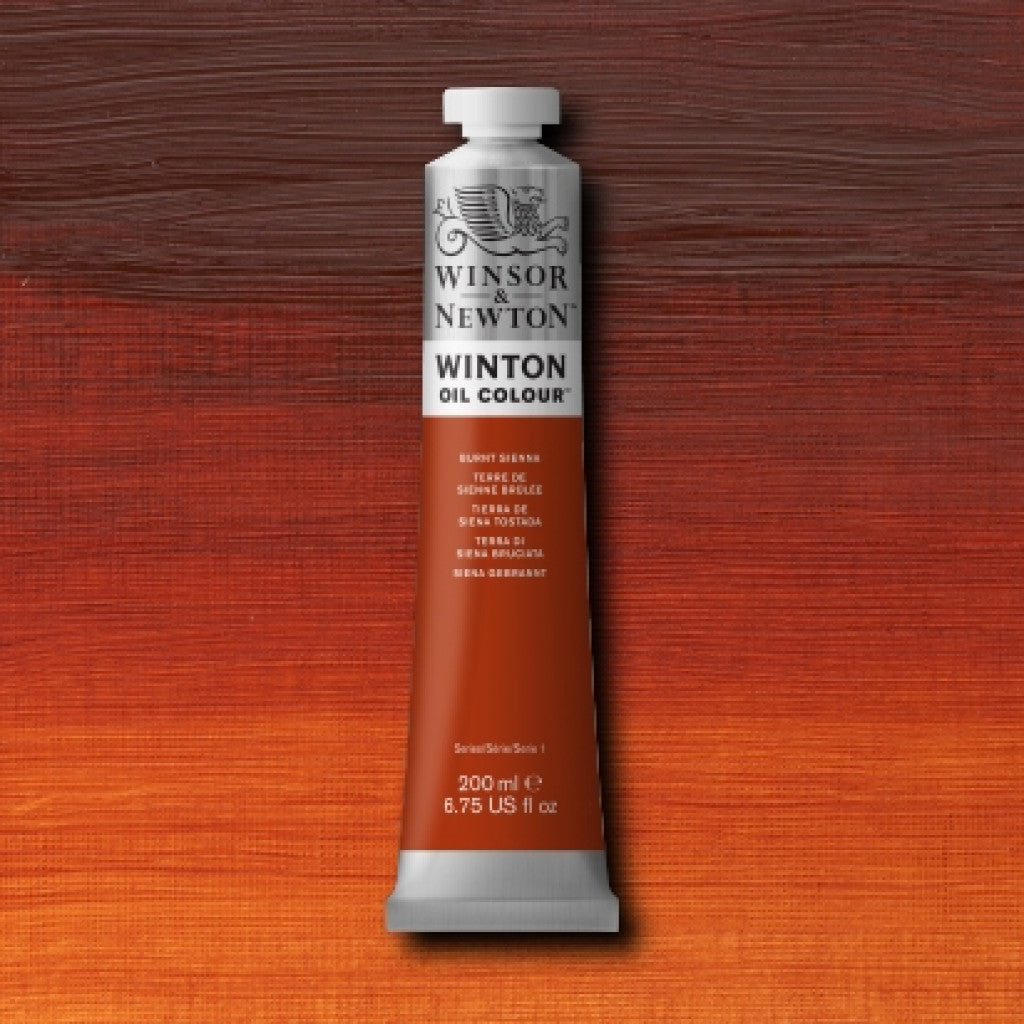 W&N - Winton Oil 200ml - 074 Burnt Sienna