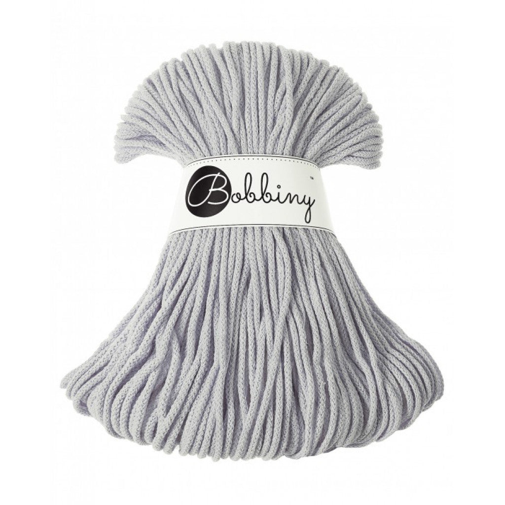 Bobbiny Braided Cord 3mm 100m - Light grey