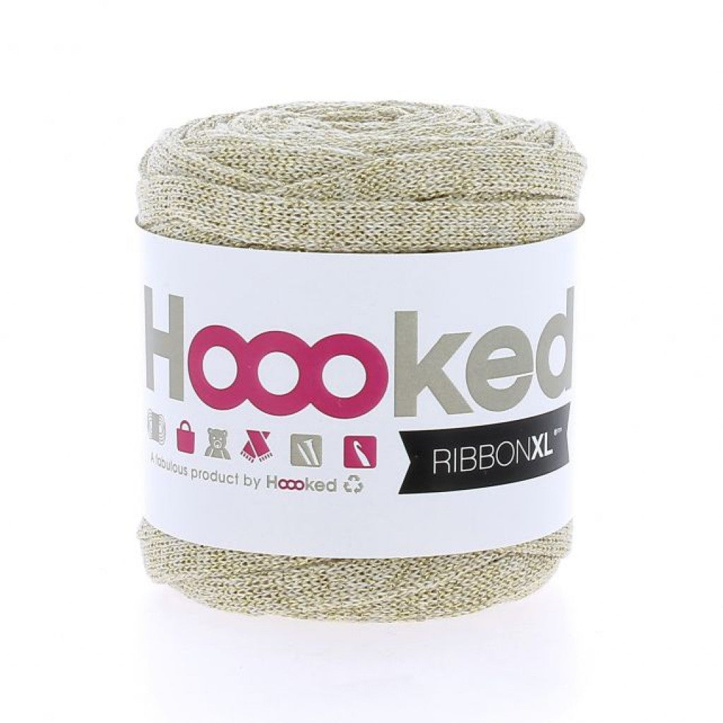 Hoooked Ribbon XL Lurex - Golden Dust 80g