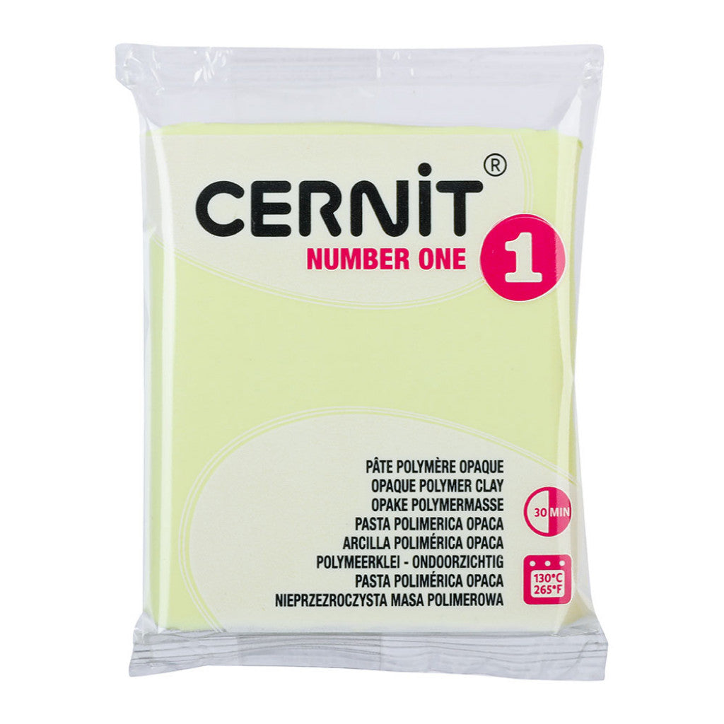 Cernit Polymerleire Number One 56g - 731 Pastell gul