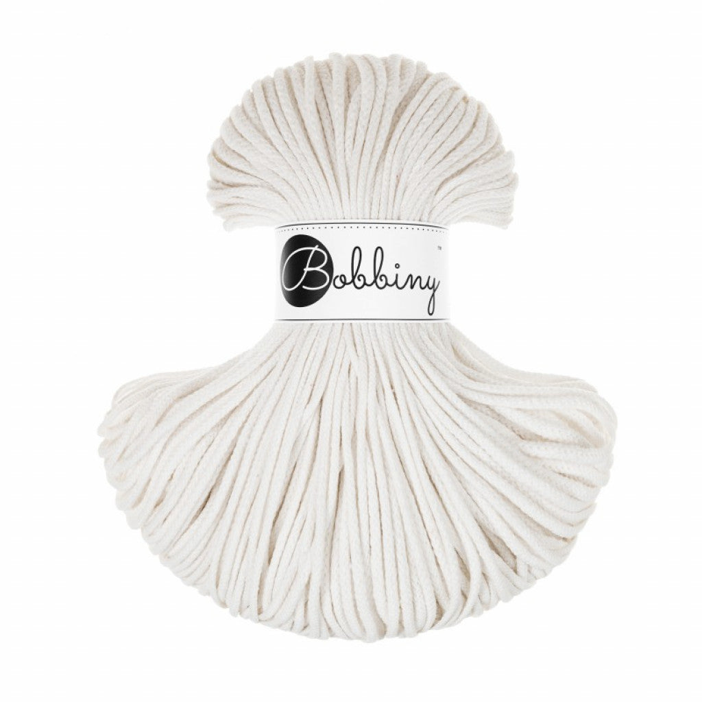 Bobbiny Braided Cord 3mm 100m - Off White