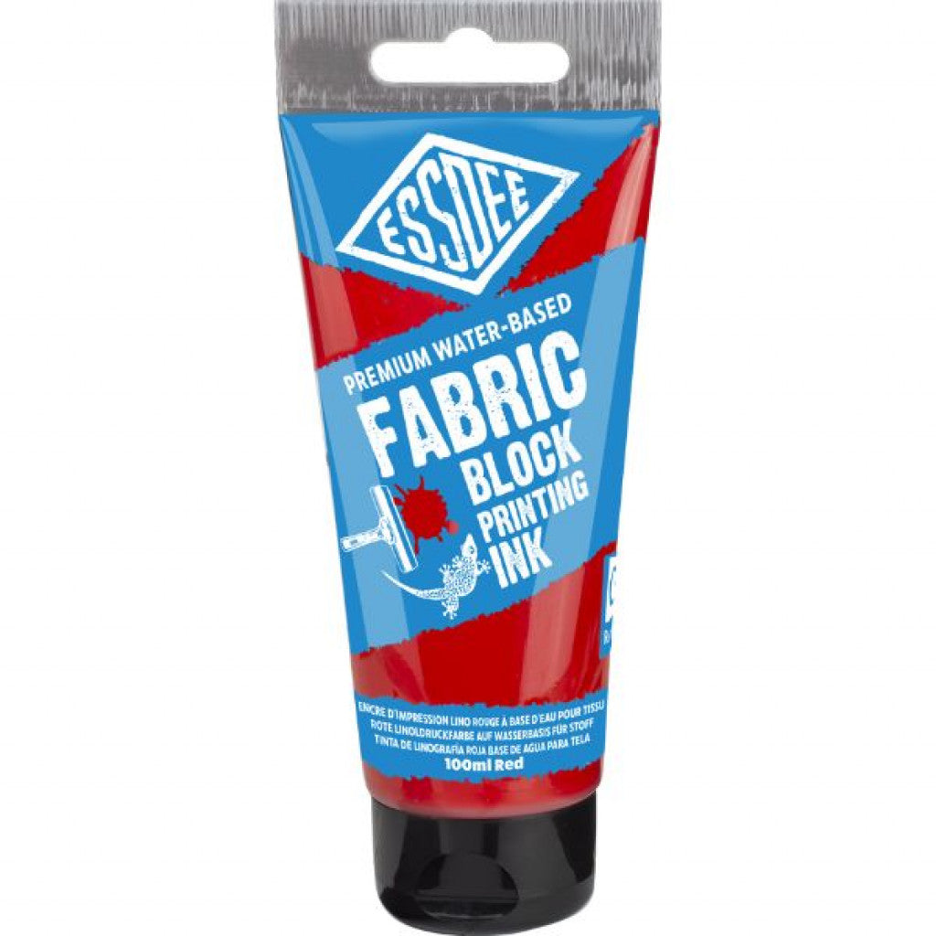 Essdee Fabric Block Printing Ink - Red, 100ml