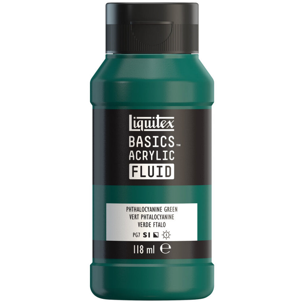 Liquitex Basics Fluid Acrylic 118ml - 317 Phthalocyanine Green  S1