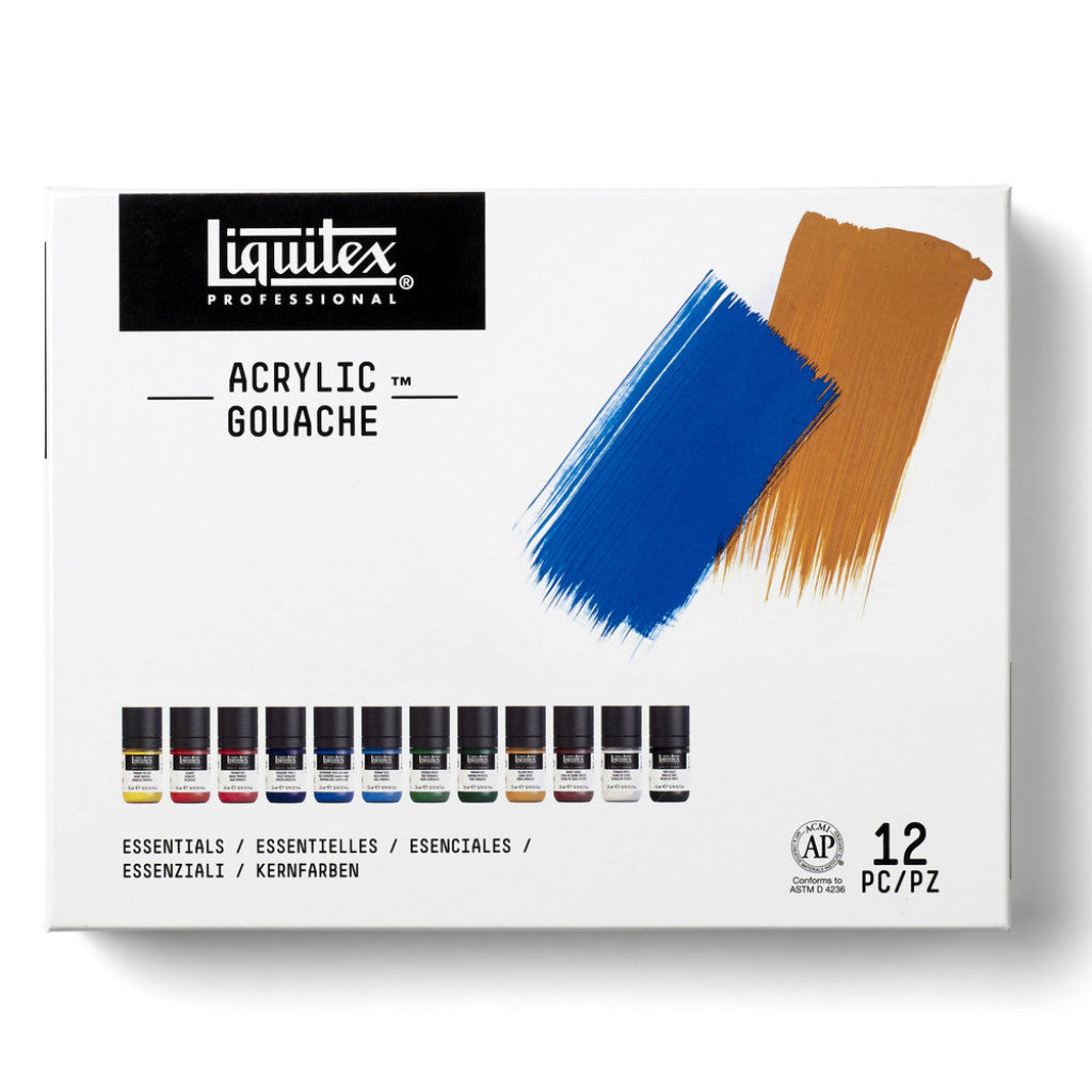 Liquitex Acrylic Gouache (matt) Essentials Set - 12x22 ml