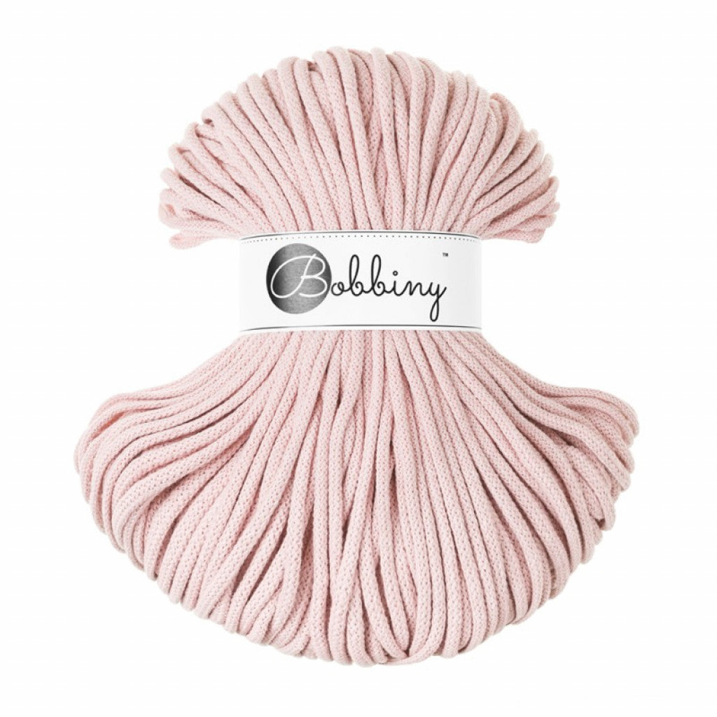 Bobbiny Braided Cord 5mm 100m - Pastel Pink