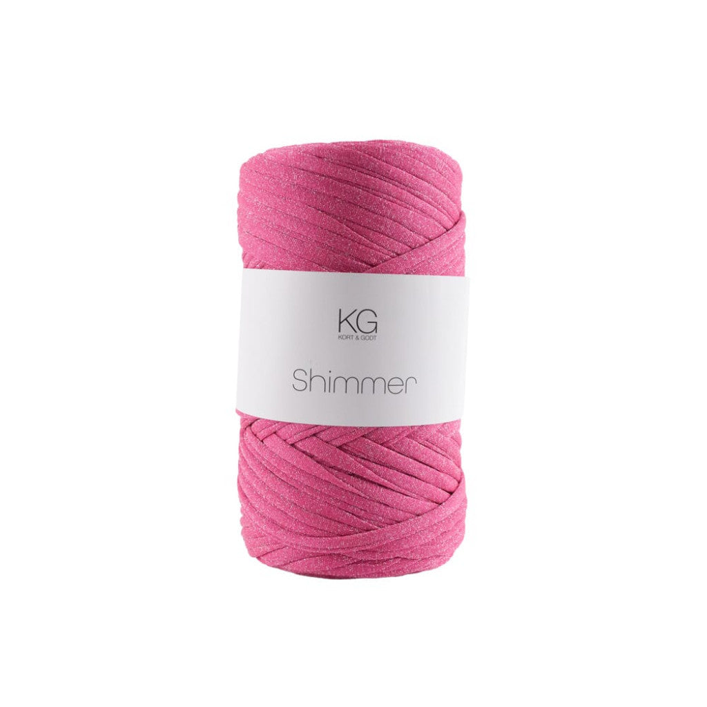 Shimmergarn - 24 Mørkrosa/sølv