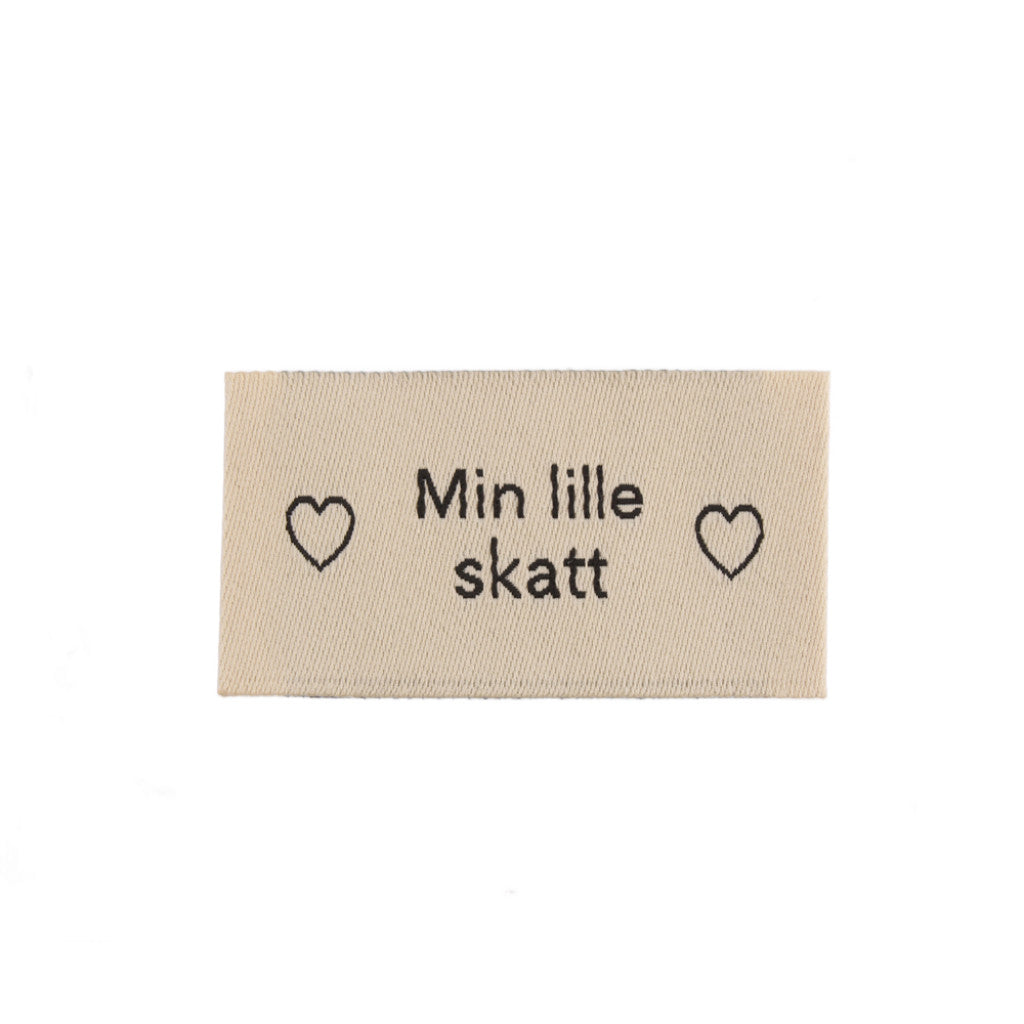 Merkelapp med tekst 25x45mm - Min lille skatt