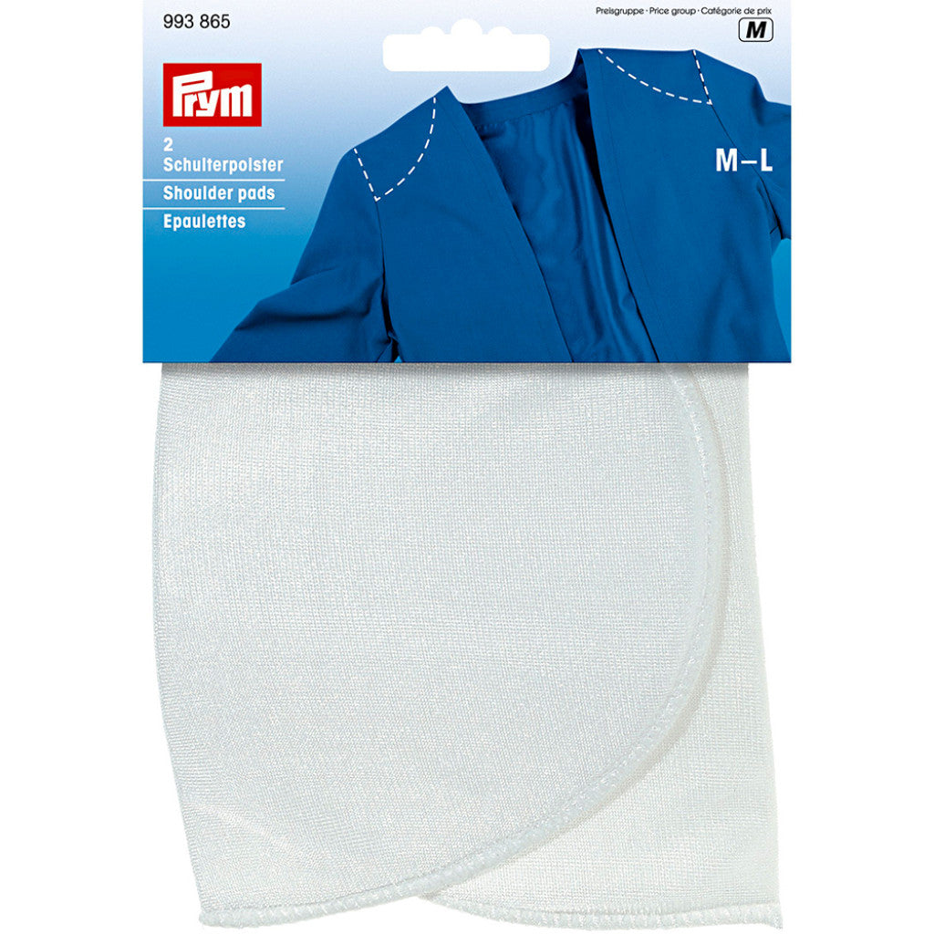Prym Skulderpute M-L - Hvit - 2stk u/feste
