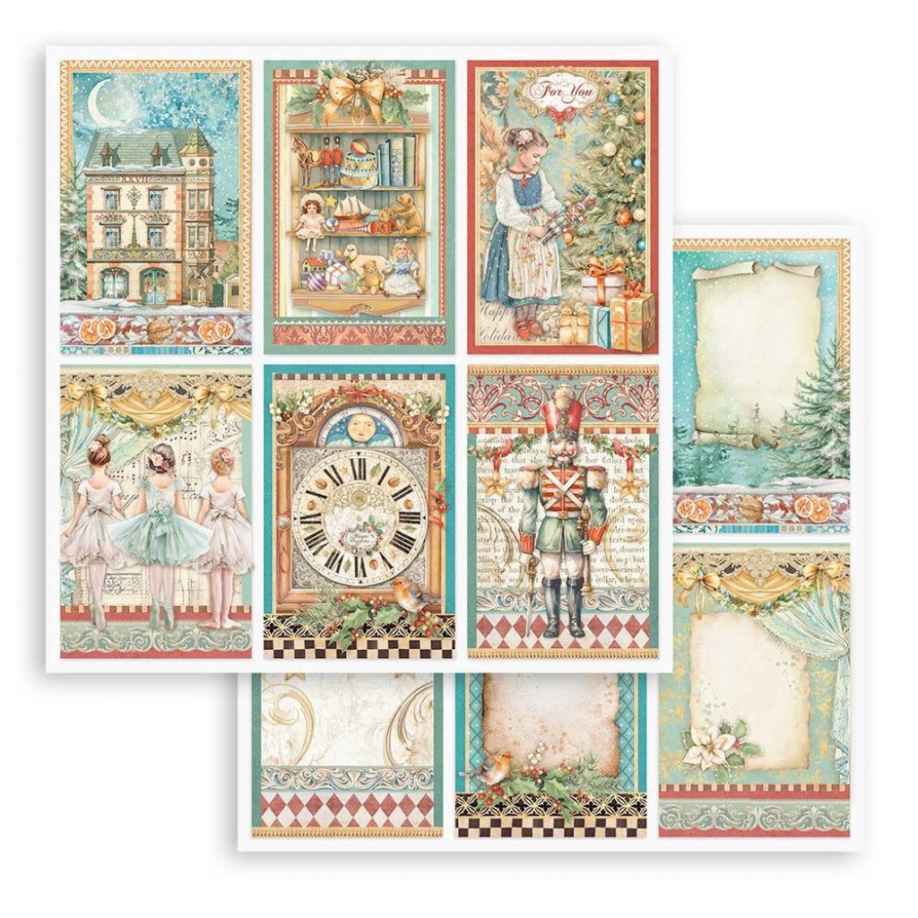 Stamperia Dobbeltsidigt Mønsterpapir, 12"X12" - The Nutcracker 6 Cards