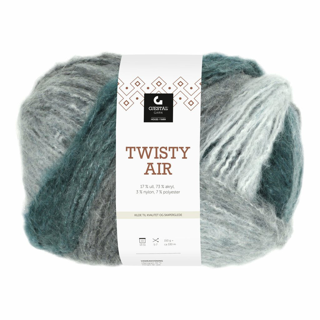 Twisty Air, 150g - 9110 Hvit/Grå