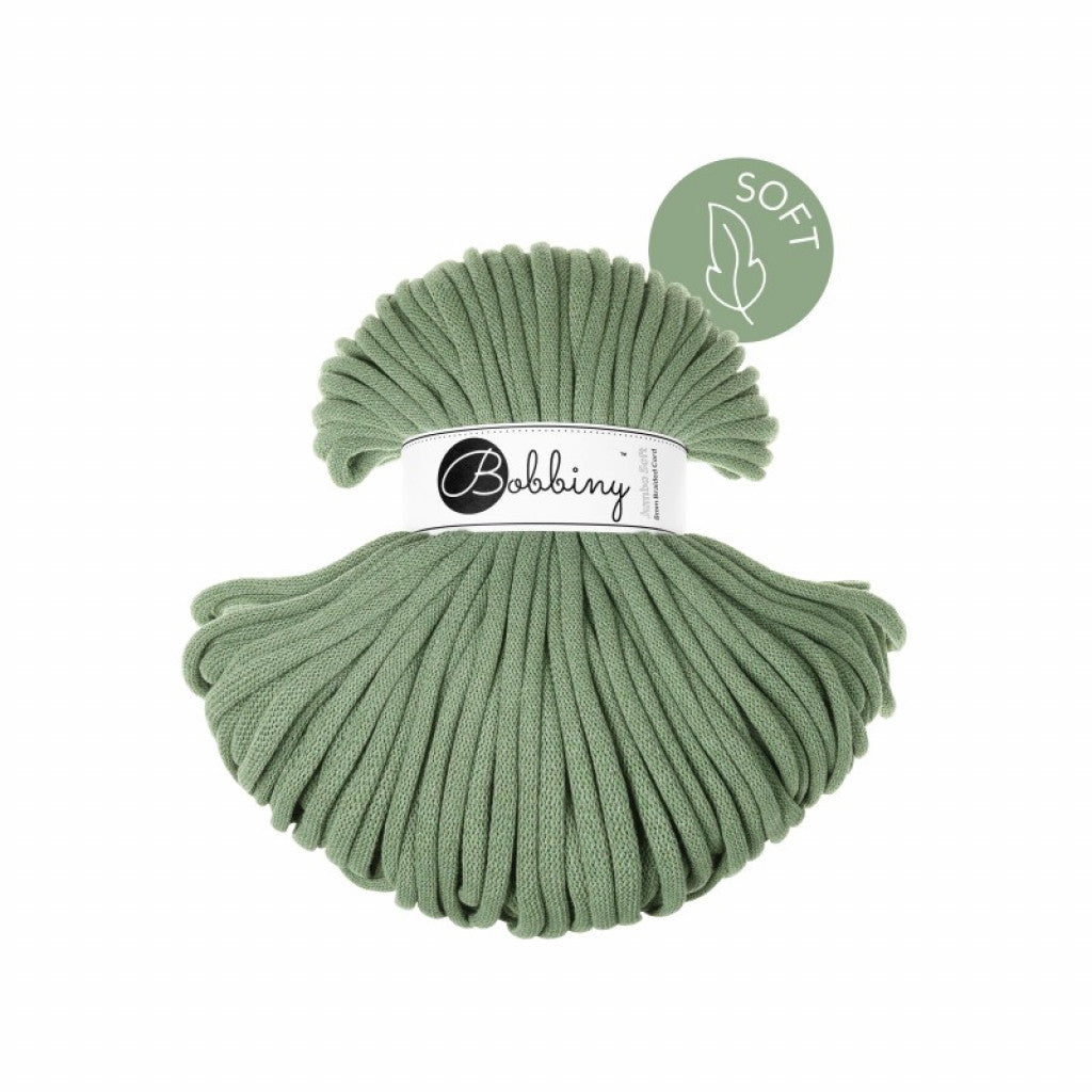 Bobbiny Jumbo Soft 8mm 100m - Eucalyptus Green