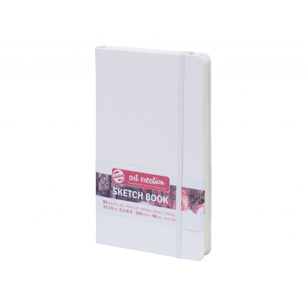 Art Creation Skissebok m/strikk - Hvit - 13x21cm - 160g