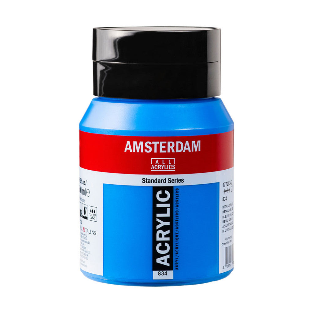 Amsterdam Standard Akryl 500ml - 834 Metallic blue