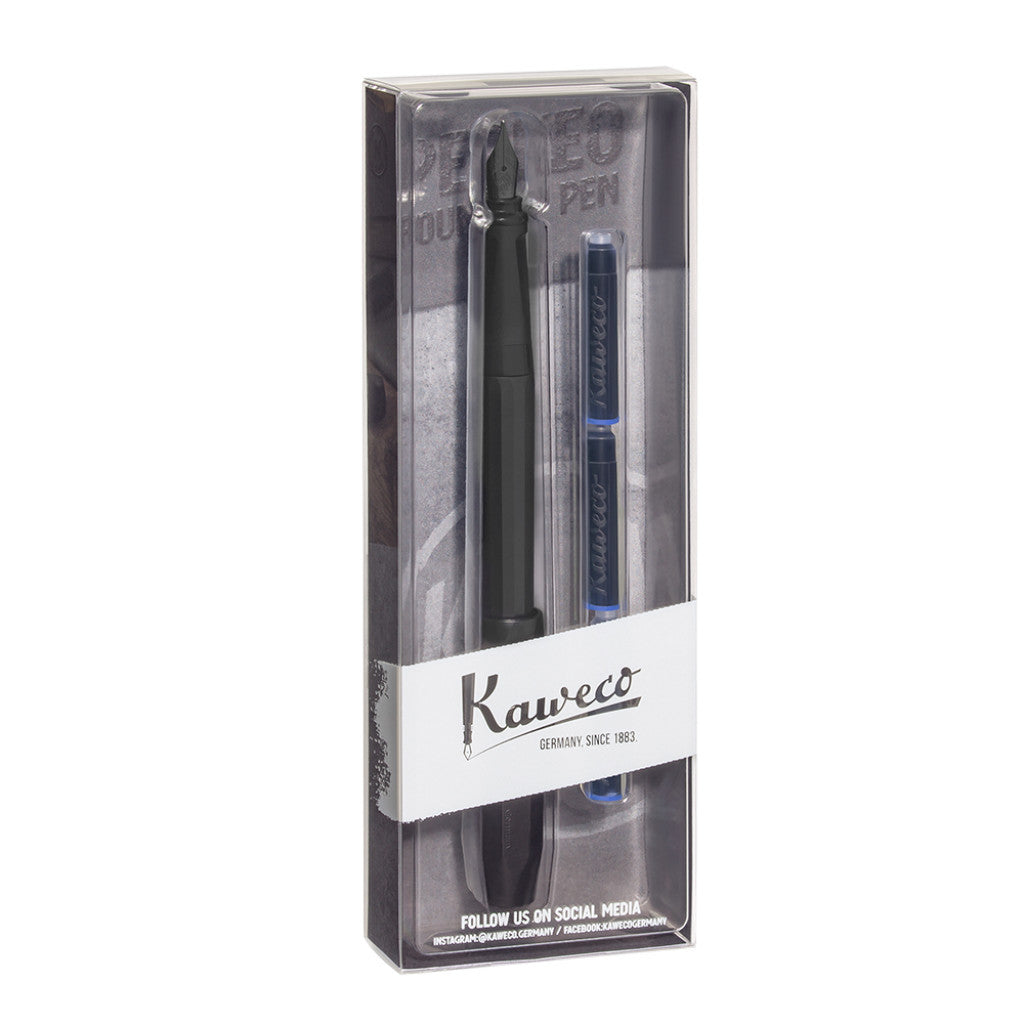 Kaweco Perkeo Fyllepenn Pack - M 0.9mm - All Black