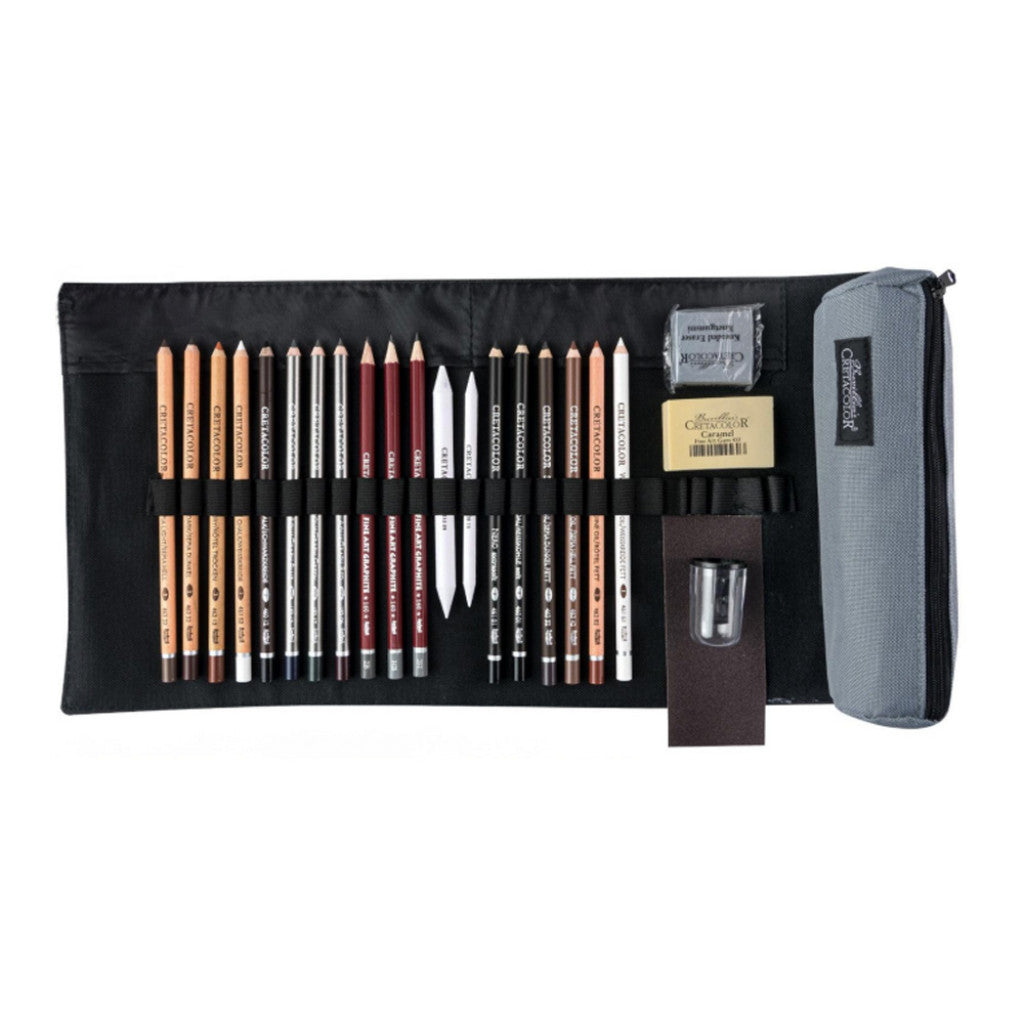 Cretacolor Pencil Wrap Set Professional - 24 deler