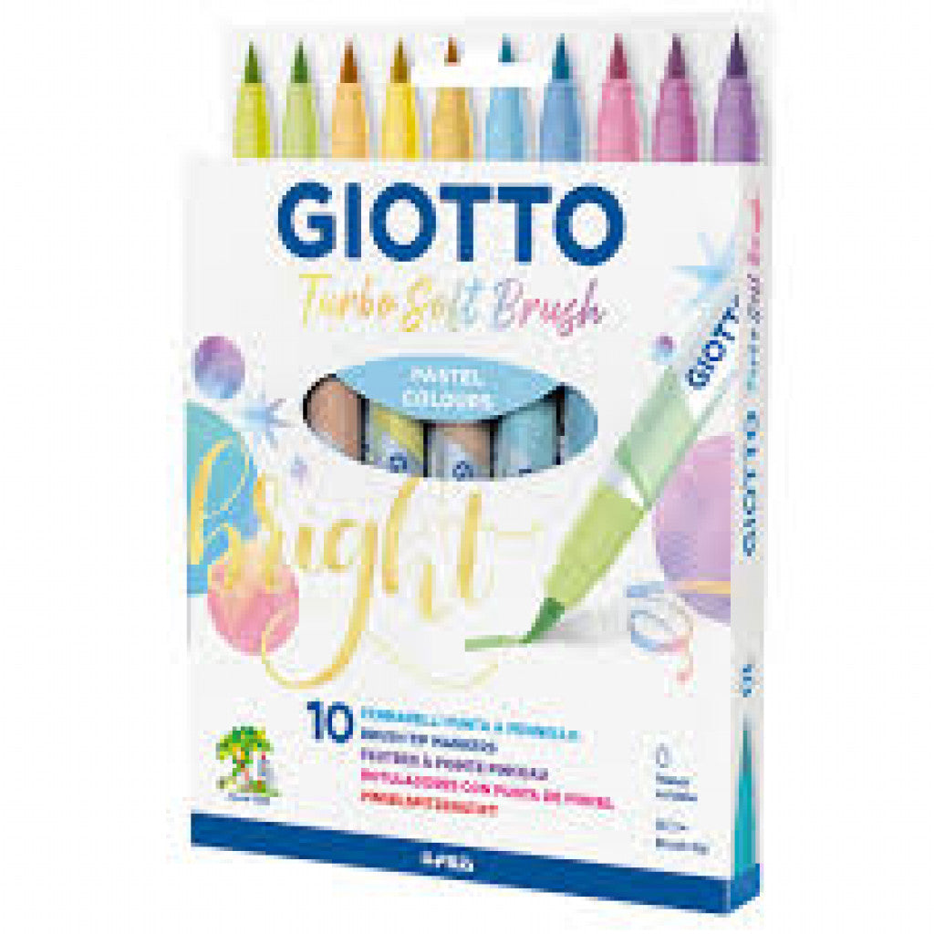Giotto Turbo Soft Brush Pastel Colours - 10stk