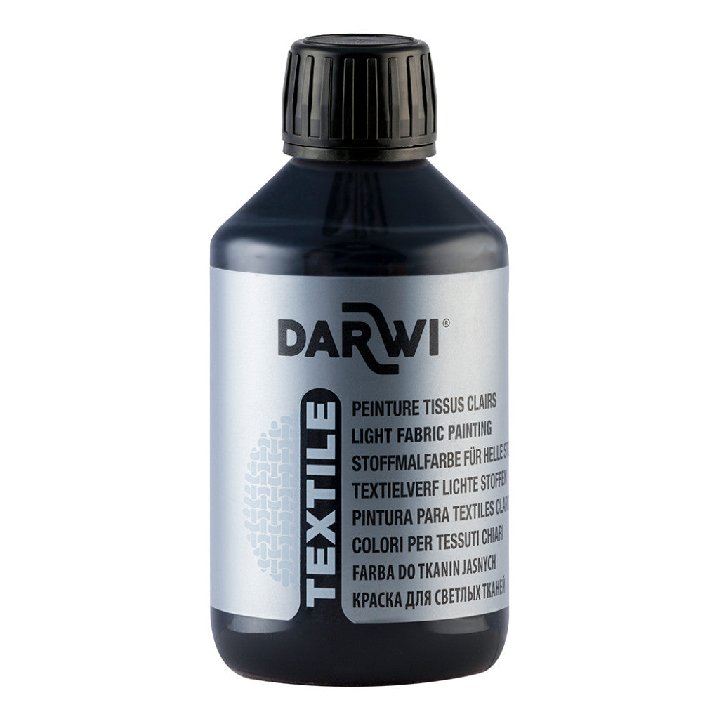 Darwi Textile Tekstilmaling 250ml - Sort