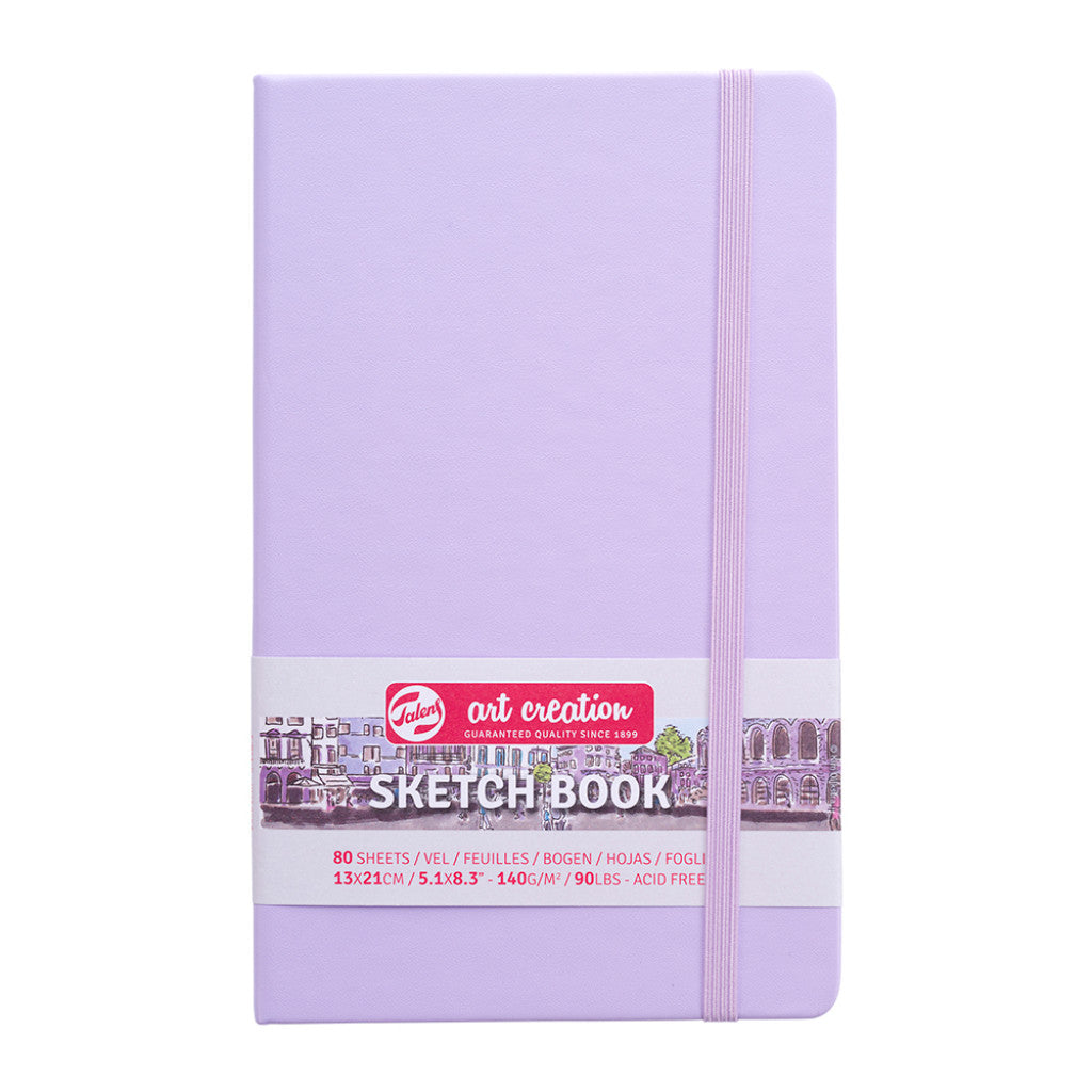 Art Creation Skissebok m/strikk 140g 13x21cm - Pastel Violet