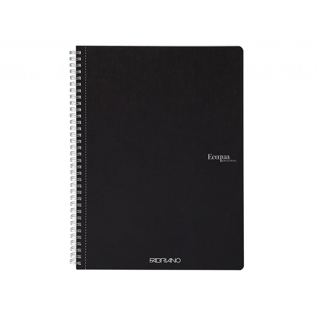 Fabriano EcoQua Original Spiral A4 Linjert - Black