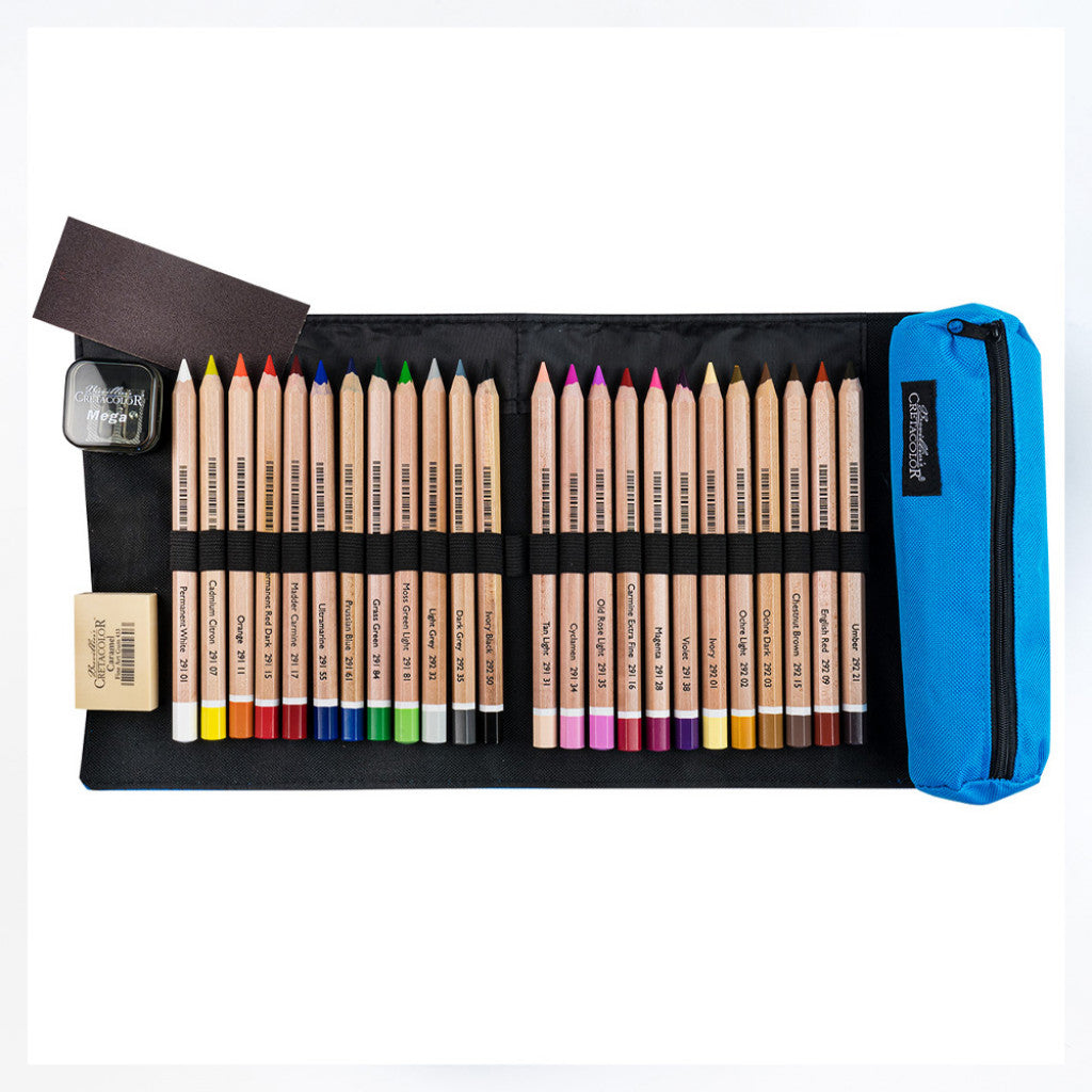 Cretacolor Pencil Wrap Set MegaColor - 28 deler