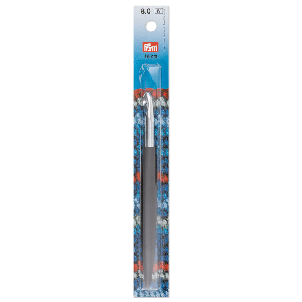 Prym Heklenål Soft grip - 16cm - 8,0mm