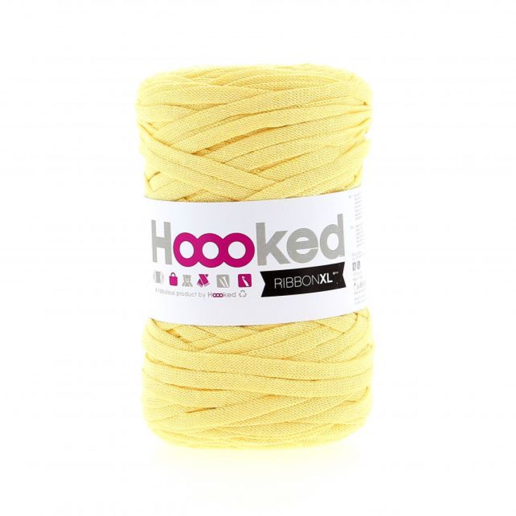 Hoooked Ribbon Xl Garn - Frosted Yellow 250g