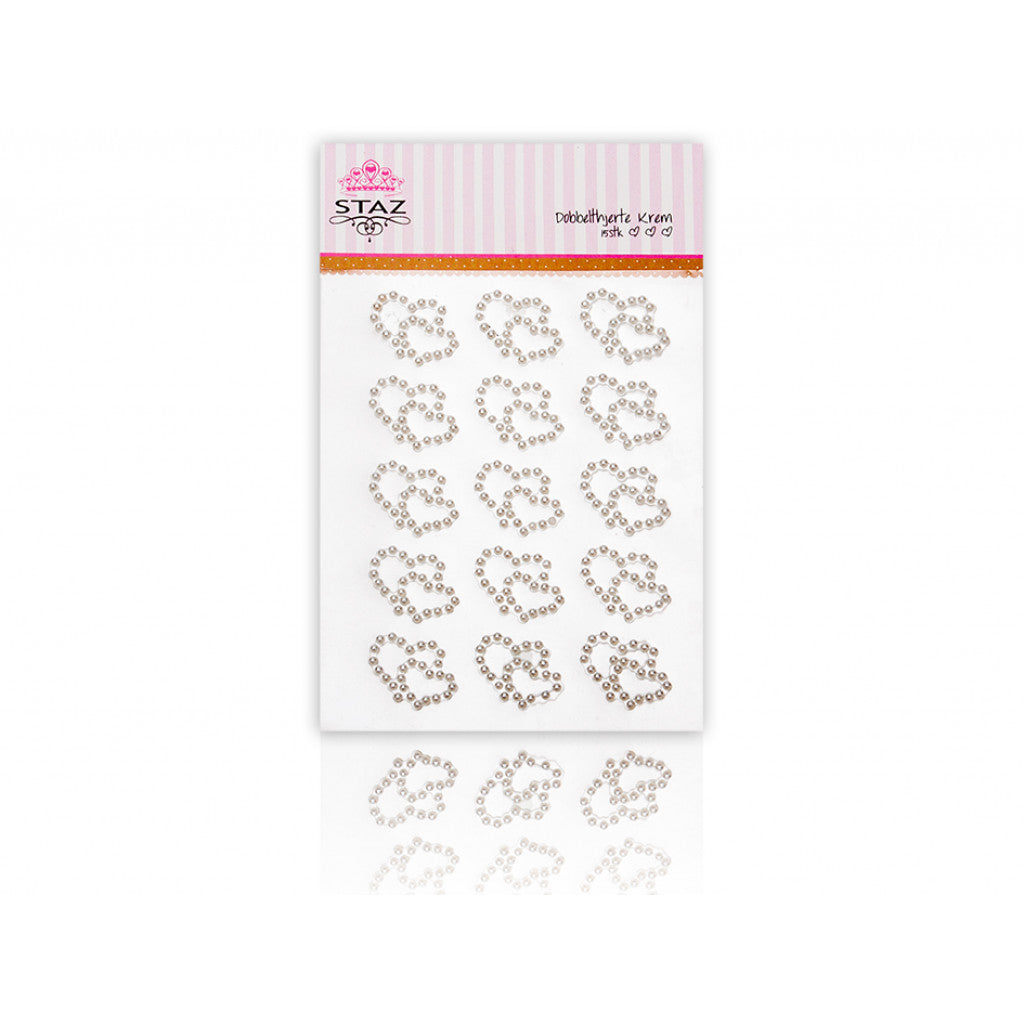 Staz Dobbelthjerte m/lim - Krem 15st